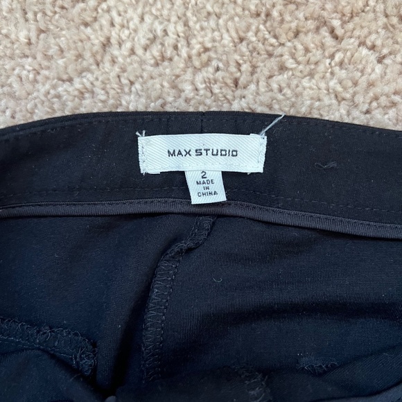 Max Studio Black Casual Business pants Size 2 - Picture 2 of 9